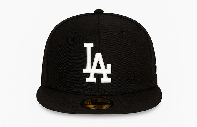 Detalle de la gorra 59FIFTY Los Angeles Dodgers Black