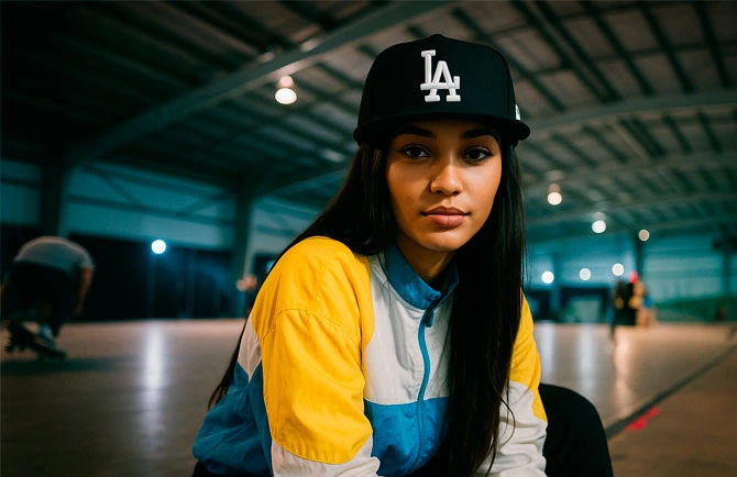 Chica con gorra 59FIFTY Los Angeles Dodgers Black