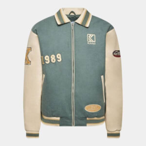 Varsity jacket Karl Kani OG Dusty Verde/Off White