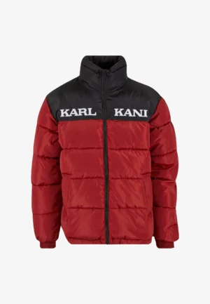 Puffer Jacket Dark Red Black