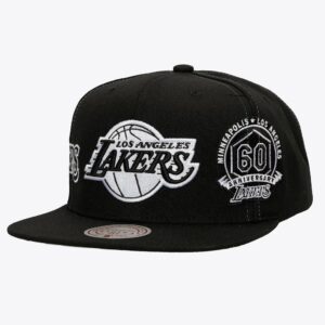 Gorra snapback Trifecta negra de Los Angeles Lakers